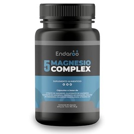 Magnesio 5 Complex | Citrato, Glicinato, Treonato, Malato y Gluconato | Con Colágeno Hidrolizado y Vitamina D3 | Alta Concentración | Bienestar Diario