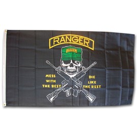 Army Rangers - 3 ft x 5 ft Polyester Military Flag