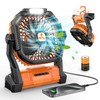 Portable Fan Rechargeable, Cordless Battery Powered Fan with LED Lantern,