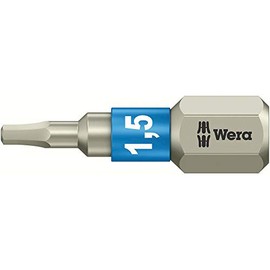 Wera 3840/1 Stainless Steel Torsion Bit Hexagon 1.5X25 071070_1361