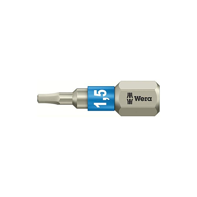 Wera 3840/1 Stainless Steel Torsion Bit Hexagon 1.5X25 071070_1361