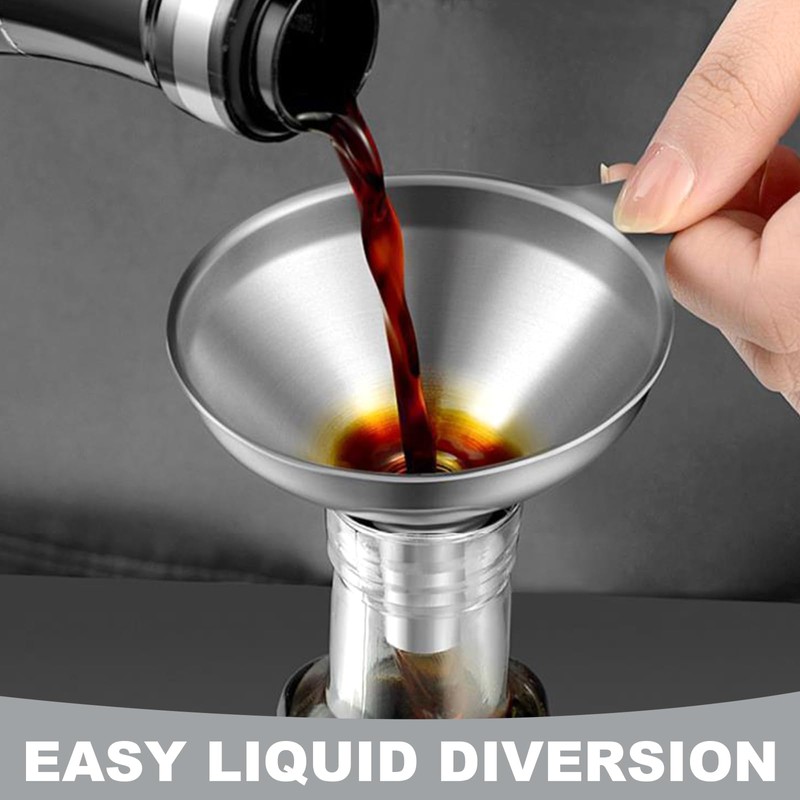 3 Piece Funnel Stainless Steel Stainless Steel Funnel Set, Mini