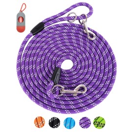 100FT Extra Long Leashes for Dog Training, Reflective Threads Check Cord Recall Training Agility Dog Lead for Large Medium Small Dogs, Dog Tie-Out Cable Great for Playing, Camping, or Backyard