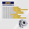 KUSATEC 513084 Front Wheel Bearing and Hub Assembly 2PCS Compatible