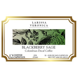 Blackberry Sage Colombian Decaf Coffee (Single Serve K-Cup Pods) (Gourmet, Naturally Flavored, Whole Coffee Beans) (12 pods, ZIN: 575180)
