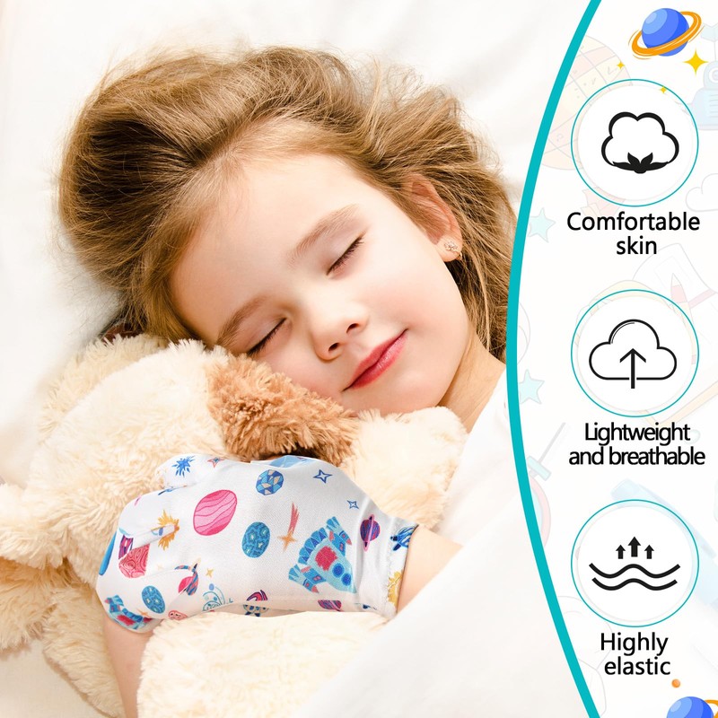 Xtinmee 20 Pairs Eczema Gloves for Kids Cotton Moisturizing Gloves