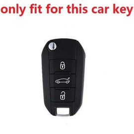 MEDZUK 5 colours: Key Case Compatible with Opel Crossland X 2017-2022 2023 Car Key Case with Key Ring Accessories, red