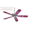 Tie Dye Happy 100 - Ceiling Fan Skin Kit fits