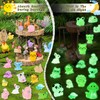 52Pcs Luminous Mini Resin Animals 52 Styles Miniature Glow in