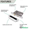 EAI Mortice Bathroom Lock | 74x57mm | Polished Chrome -
