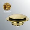 Gold Brushed Tub Drain Stopper,Universal Pop Up Bath Drain Plug