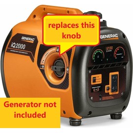 Compatible replacement knob for Generac iQ2000 watts inverter generator for the Off-Choke-Run switch selector and compatible screw - new 3d printed part