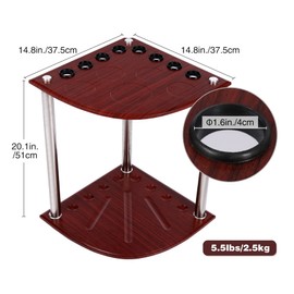 Lineslife Pool Stick Holder for Billiard Room, 8 Pool Cue Holder, Easy to Assemble, Pool Stick Rack for Pool Hall,Bar Room,Game Room