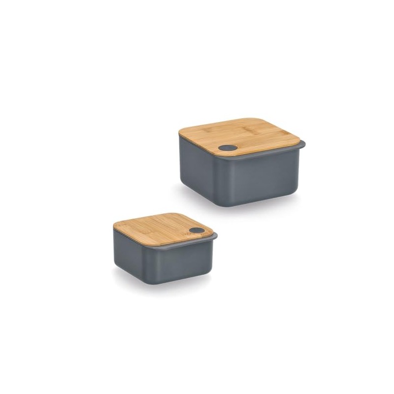 Zeller 14756 Storage Container with Bamboo Lid, Plastic, Approx. 15.4