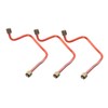 Gatuida 3Pcs Oil Air Compressor Aluminum Tube with Brass Valve