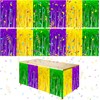 2 PCS Mardi Gras Party Table Skirt-29 x 109 Inch