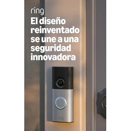 Videotimbre cableado 2K Ring Plus (último modelo): Retinal 2K con video de gran angular, zoom 6x mejorado y visión nocturna (níquel plateado)