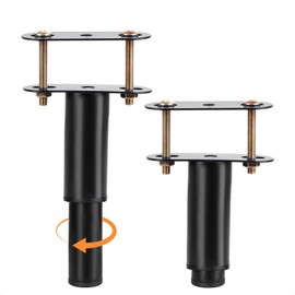 KYYLZ Set of 2 Furniture Feet, 18 cm - 32 cm, Retractable Bed Feet, Furniture Feet, Metal Support Foot for Bed, Middle Beam, Adjustable Furniture Feet for Furniture, Sofa, Bed, Cabinet, Cabinet, Bed