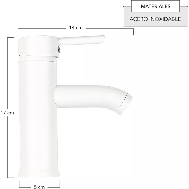 CNX Mezcladora Monomando Con Contra Canasta Pop Up Color Blanco