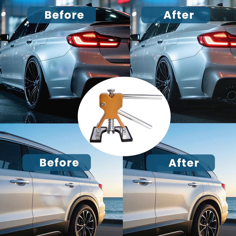 Car Dent Puller Kit,47PCS Paintless Dent Remover Kit with Golden