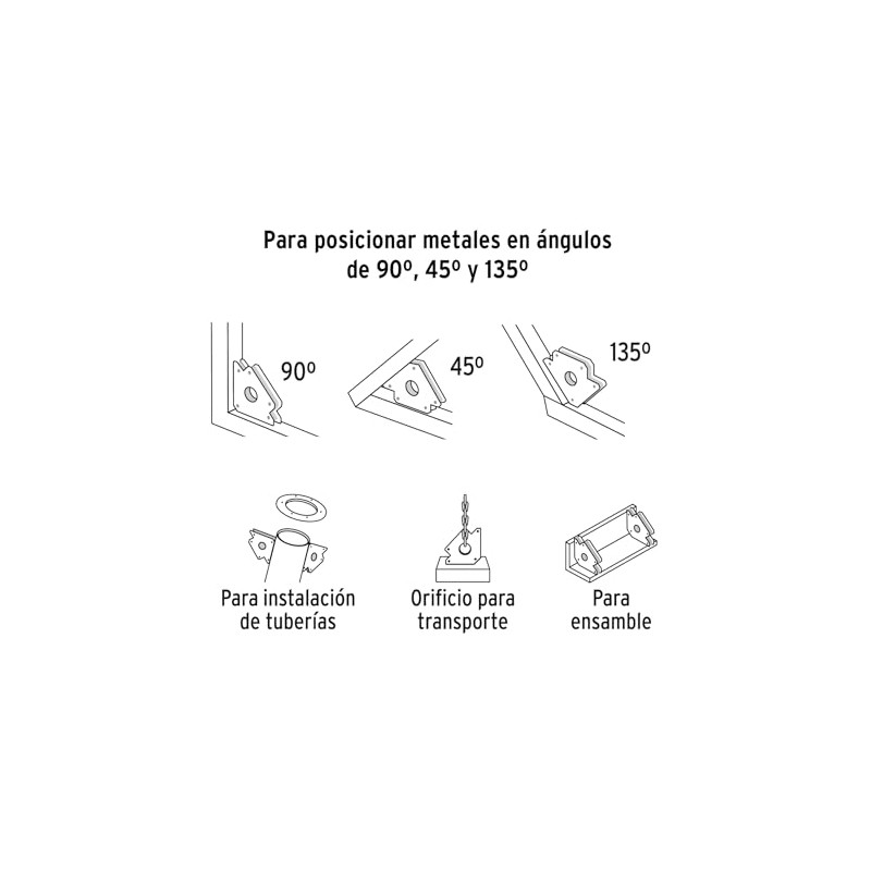 Truper Expert ESM-4X, Escuadra magnética 4" para soldar capacidad 50