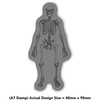 'Skeleton Bones' Rubber Stamp - Unmounted Design for Crafting &