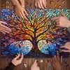 PICKFORU Stained Glass Puzzle Tree of Life Puzzles for Adults