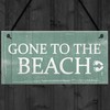 RED OCEAN Gone To The Beach Hanging Plaque Nautical Decor