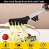 Upgraded Silicone Spaghetti Spoon & Pasta Tong,Non-stick Sturdy Pasta Fork