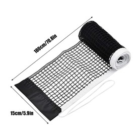 MWUMRCM Table Tennis Net, Portable Table Tennis Net, 180 cm Long Table Tennis Net for Any Table, Nylon Table Tennis Replacement Net, Portable Ping Pong Net for Outdoor & Indoor, Black