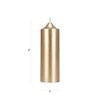 Mega Candles 1 pc Unscented Gold Dome Top Round Pillar