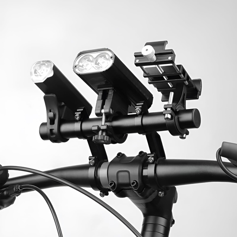 Fkereg Bicycle Handlebar Extender, 20cm Double Clamp Mount Handle Bar