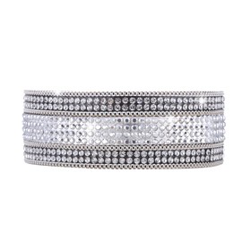 Morella Women's Bracelet Glitter Bracelet with Cubic Zirconia Stones and Magnetic Clasp, Metal, Cubic Zirconia