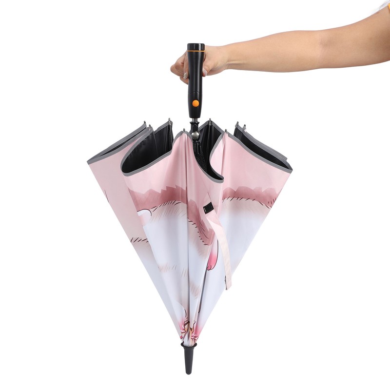 Portable Umbrella with Fan Reflective UPF 50+ Sun and Rain