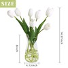 10PCS Artificial Flowers with Vase, Faux Silk Tulip Flower Artificial