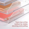 EXPUTRAN Clear Acrylic Stackable Letter Tray Desk Organizer 2 Tier