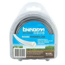 Bynorm 380-026 Round Trimmer Line, 3 mm Diameter, Grey