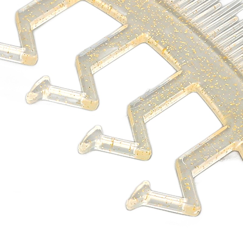 10pcs Z Shaped Wide Tooth Comb Stylish Portable Double Sided