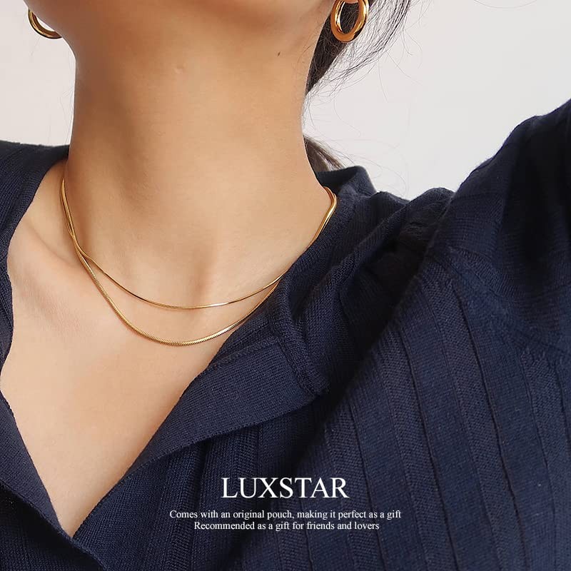 LUXSTAR Snake Chain, Thin, 0.08 inch (2 mm), Unisex, Hypoallergenic,