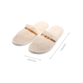 Healvian 2 Pairs of Hotel Coral Fleece Slippers Unisex Indoor Soft Slippers Non-Slip Sole Comfortable Spa Guest Footwear for Home and Travel