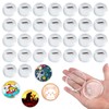 30 Pieces Clear Button Badges Set with Pin, 2.36 inch/60mm