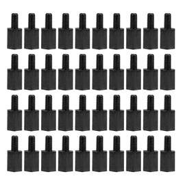 YOKIVE 100 Pcs M3 Standoff Screws, Nylon Hex PCB Standoffs with High Insulation Effect, Keep Height Consistent, Great for Motherboard (Black, 8mm+6mm)