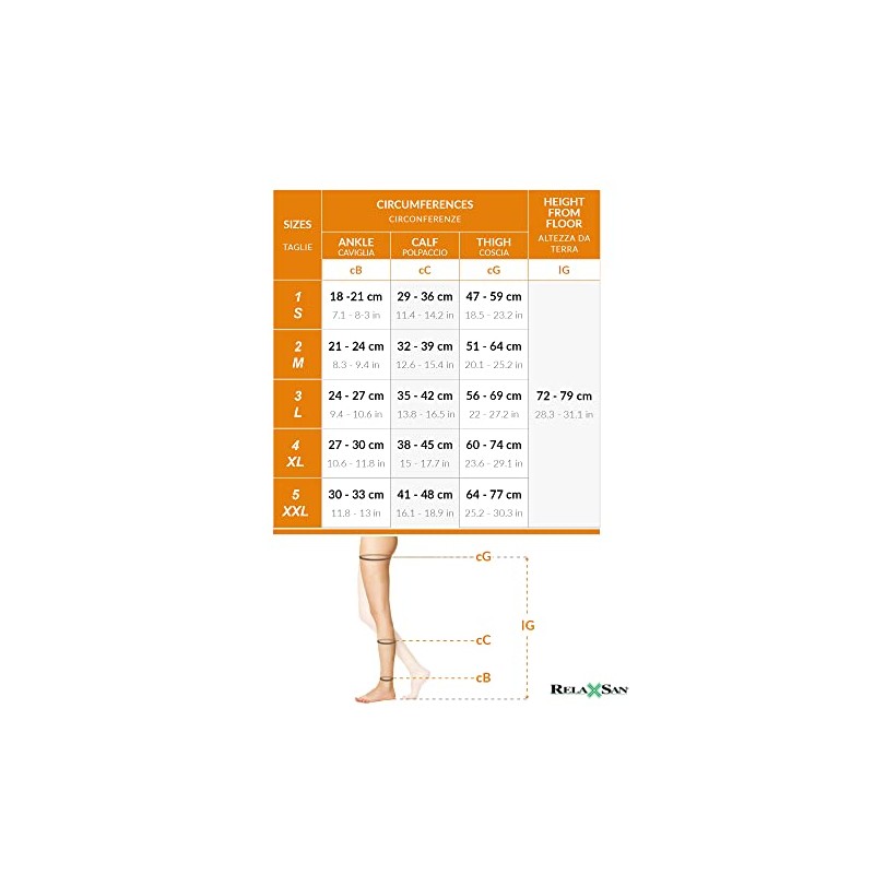 RelaxSan Antitrombosis M0370A (1 Par - Blanco, S) medias largas