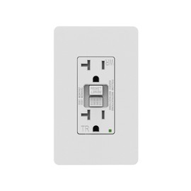 ThunderWay GFCI Outlet 20 Amp, LED Indicator, Tamper-Resistant, Weather Resistant Receptacle Indoor or Outdoor Use, Ground Fault Circuit Interrupter, Wallplate Included, ETL Listed, Matte White, 1Pack
