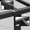 14Inch Metal Bed Frame,King Size Bed Frame with Upholstered Headboard,Heavy