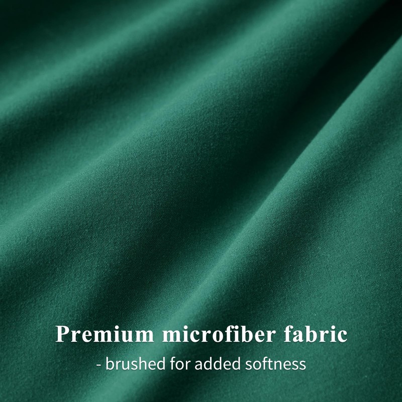 Aisbo Housewife Pillowcases 2 Pack - Dark Green Standard Pillow