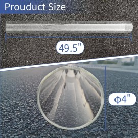 Patio Heater Glass Tube Replacement, 49.5" Tall 4" Diameter