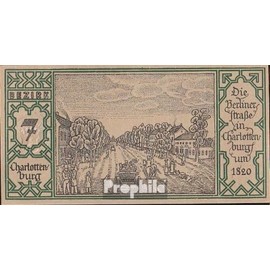 Prophila Collection Banknote Berlin Emergency Money: 92.1.7 Emergency Money of the City of Berlin, District: 7th Charlottenburg Used (III) 1921 50 Pfennig Berlin (Banknotes for Collectors - No Method