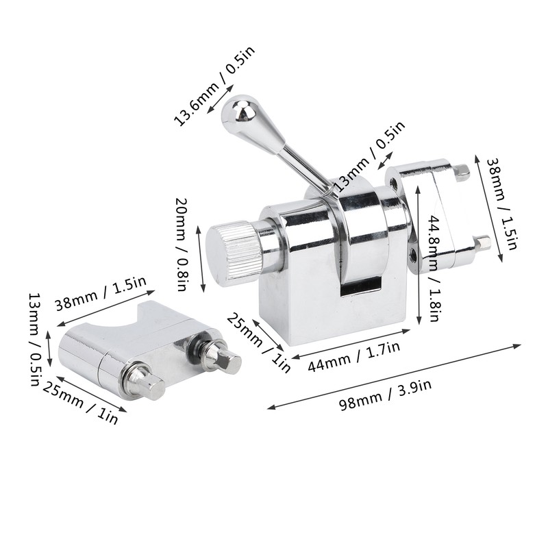 ThrowOff Snare Drum Strainer Silver Durable Metal with Mounting Screws