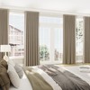 Joywell Linen Khaki Full Blackout Curtains 84 Inch Long 2